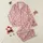 Women's Muted Pink Ribbed Background White Solid & Outline Whimsical Hearts Pattern Satin Pajamas Set - 1