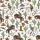 Women's Vintage Western Cowboy Bronco Cactus Lasso Hand-Drawn Sage Green Tan Pattern Satin Pajamas Set - 2