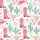 Women's Whimsical Pink Teal Lavender Western Desert Cactus Cowboy Boot Skull Pattern Satin Pajamas Set - 2