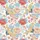Women's Creamy Off-White Chinoiserie Crane Peony Blush Pink Blue Gold Floral Art Satin Pajamas Set - 2