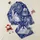 Women's Crisp White Indigo Blue Toile de Jouy Enchanting Forest Whimsical Figures Botanical Pattern Satin Pajamas Set - 1