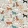 Dog Lovers' Whimsical Hand-Drawn Dogs & Playful Puppy Paw Print Pattern in Greige, Multicolor Satin Pajamas Set - 2
