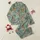 Nature Lovers' Illustrative Dusty Teal Safari Giraffe Zebra Tropical Botanical Pattern Satin Pajamas Set - 1