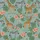 Nature Lovers' Illustrative Dusty Teal Safari Giraffe Zebra Tropical Botanical Pattern Satin Pajamas Set - 2