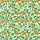Women's Vibrant Orange & Multi-Tone Green Botanical Citrus Blossom Pattern Satin Pajamas Set - 2