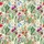 Women's Whimsical Brown Rabbits Multi-Color Wildflower Meadow Botanical Art Pattern Satin Pajamas Set - 2