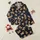 Youth's Whimsical Golden Brown Fuzzy Teddy Bear All-Over Print Deep Navy Blue Design Satin Pajamas Set - 1