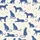 Women's Whimsical Indigo Blue Leopard & Pastel Pink Starry Celestial Hand-Drawn Pattern Satin Pajamas Set - 2