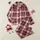 Women's Classic Wine Red Dusty Rose White Tartan Plaid With Graphic Heart Accents Satin Pajamas Set - 1