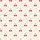 Women's Sweet Creamy Off-White Scattered Red Cherry Pink Flower Pattern Satin Pajamas Set - 2
