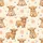 Women's Whimsical Watercolor Highland Cow Print, Fluffy Tan & Brown Cows, Cream & Peach Dots, Lilac Wildflower Meadow Pattern Satin Pajamas Set - 2