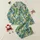Women's Elegant Illustrative Teal Royal Blue Peacock Lemon Tropical Foliage Satin Pajamas Set - 1