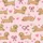 Dachshund Lovers' Pastel Pink Whimsical Dog & Pearl Necklace Pattern with Ribbons & Hearts Satin Pajamas Set - 2