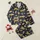 Teens' Whimsical Navy Gold Leopard Tropical Leaf Bloom Pattern Satin Pajamas Set - 1