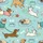 Plus Size Dog Lovers' Whimsical Aqua Blue Cartoon Dog Breeds Playful Pattern with Colorful Beagles, Pugs & Terriers Satin Pajamas Set - 2