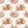 Kids' Whimsical Watercolor Highland Cow Rustic Blush Rose Sage Floral Satin Pajamas Set - 2