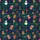 Women's Emerald Navy Crimson Plaid with Santa Bears, Reindeer, Snowmen & Gingerbread Pattern Satin Pajamas Set - 2