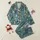 Women's Playful Cartoon Western Cowboy Boots Hats Cacti Star Gold Badge Petrol Blue Pattern Satin Pajamas Set - 1