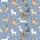 Dog Lovers' Muted Periwinkle Blue Playful Cartoon Diverse Dog Breeds Scatter Print Satin Pajamas Set - 2
