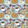 Women's Whimsical Sky Blue Breakfast Golden Pancakes Bacon Eggs Toast Strawberries Design Satin Pajamas Set - 2