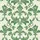 Women's Vintage Rococo Damask Forest Green Cream Acanthus Leaf & Bird Art Satin Pajamas Set - 2