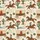 Women's Whimsical Western Desert Cowboy & Saguaro Cacti Illustrative Brown Red Green Pattern Satin Pajamas Set - 2