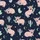 Kids' Whimsical Pastel Pink Highland Cows & Mint Cacti, Midnight Navy Celestial Pattern Satin Pajamas Set - 2