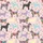 Women's Whimsical Floral Dog Pattern: Multi-Color Labs, Poodles, Corgis, Dachshunds on Pastel Pink Satin Pajamas Set - 2