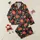 Women's Vibrant Fuchsia Marigold Teal Folk Art Floral Explosions Paisley Pattern Satin Pajamas Set - 1