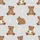 Women's Seamless Light Heather Grey Warm Brown Teddy Bear Moon Star Sleepytime Pattern Satin Pajamas Set - 2