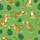 Animal Lovers' Whimsical Yellow-Gold Tiger Emerald Leaf Kelly Green Polka Dot Pattern Satin Pajamas Set - 2