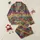 Women's Vibrant Red Blue Green Chibi Mariachi Festive Geometric Stripe Satin Pajamas Set - 1