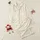 Women's Gentle Cozy Creamy Off-White Quilted Cable Knit Pattern, Red Green Yellow Polka Dots, Pink Accent Lines Satin Pajamas Set - 1