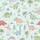 Playful Women's Seamless Pastel Sky Blue Hand-Drawn Cartoon Dinosaurs & Prehistoric Flora Pattern Satin Pajamas Set - 2