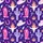 Kids' Royal Purple Western Desert Playful Hot Pink Boots & Saguaro Cacti Satin Pajamas Set - 2