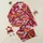 Women's Vibrant Red Whimsical Leopard Pattern with Multi-Color Spots, Scattered Hearts, Stars Satin Pajamas Set - 1