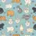 Cat Lovers' Whimsical Flat Cartoon Cat Breeds Robin's Egg Blue Orange Grey Motif Satin Pajamas Set - 2