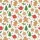 Women's Whimsical Gingerbread Hot Cocoa Candy Cane Holly Pattern on Creamy Off-White Satin Pajamas Set - 2