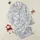 Women's Monochromatic Indigo Blue-Grey Toile Peony & Rose Botanical Pattern Satin Pajamas Set - 1