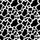 Women's Whimsical Black & White Organic Cow Spot Interlocking Pattern Satin Pajamas Set - 2