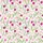 Women's Creamy Off-White Painterly Fuchsia-Purple Pink Tulip Sage Green Botanical Scatter Print Satin Pajamas Set - 2