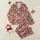 Women's Vibrant Red White Striped Christmas Wreath Holly Berry Starburst Graphic Satin Pajamas Set - 1