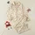 Women's Muted Mustard Yellow Wildflower & Dark Brown Stem Botanical Pattern on Cream Off-White Satin Pajamas Set - 1