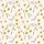 Women's Muted Mustard Yellow Wildflower & Dark Brown Stem Botanical Pattern on Cream Off-White Satin Pajamas Set - 2