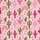 Women's Light Pink Whimsical Desert Landscape Olive Green Fuchsia Cacti Rainbow Hearts Satin Pajamas Set - 2