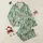 Women's Mint Green Olive Earthy Brown Hand-Drawn Abstract Leopard Tropical Leaf Pattern Satin Pajamas Set - 1