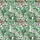 Women's Mint Green Olive Earthy Brown Hand-Drawn Abstract Leopard Tropical Leaf Pattern Satin Pajamas Set - 2