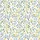 Teenager's Delicate Hand-Drawn Wild Floral Clusters in Periwinkle Blue, Pale Yellow & Forest Green on Cream Satin Pajamas Set - 2