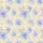 Women's Muted Periwinkle Sky Blue Watercolor Rose Peony Floral Pattern on Champagne Satin Pajamas Set - 2