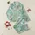 Women's Pastel Robin's Egg Blue Tropical Birds Palm Fronds Folk Art Pattern Satin Pajamas Set - 1